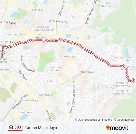 303  Line Map