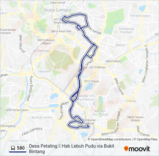 580  Line Map
