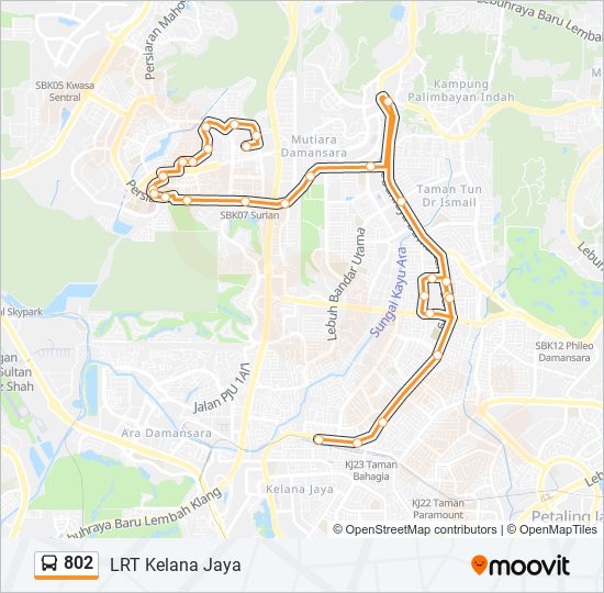 802 bus Line Map