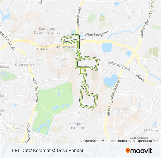 T224 Route Schedules Stops Maps Lrt Dato Keramat Desa Pandan