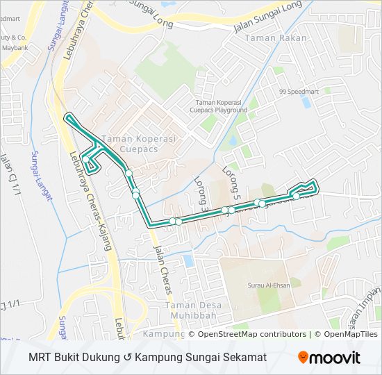 Laluan T454 Jadual Waktu Hentian Peta Mrt Bukit Dukung Kampung Sungai Sekamat