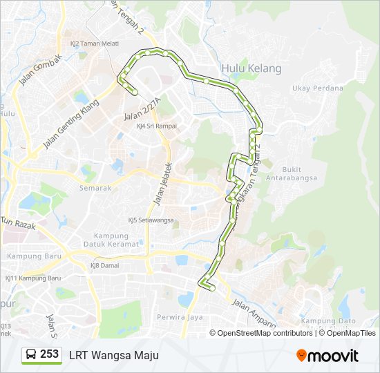 253 Route Schedules Stops Maps Lrt Wangsa Maju