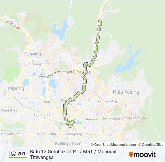 201 bus Line Map