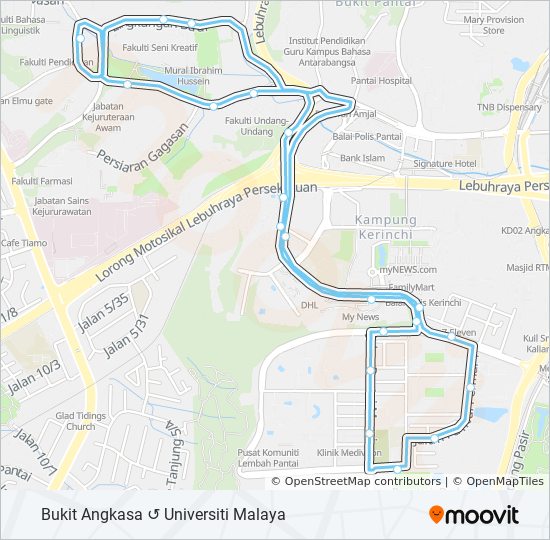 t789 Route: Schedules, Stops u0026 Maps - Bukit Angkasa ↺ Universiti 