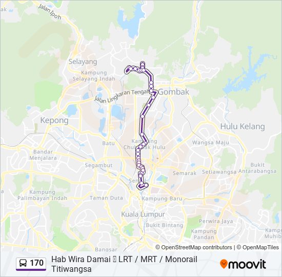 170 Route Schedules Stops Maps Lrt Sentul