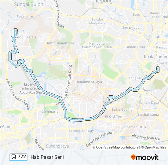 772 bus Line Map