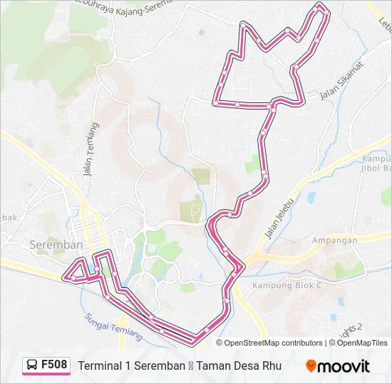 F508 Bus Line Map