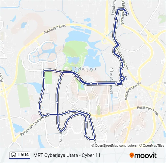 T504 Bus Line Map