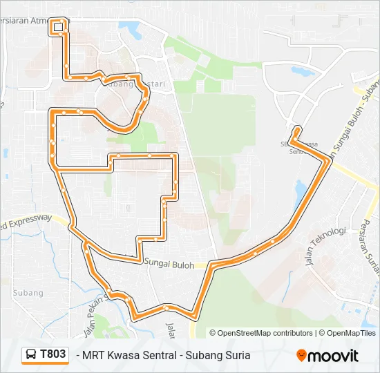 T803 Bus Line Map