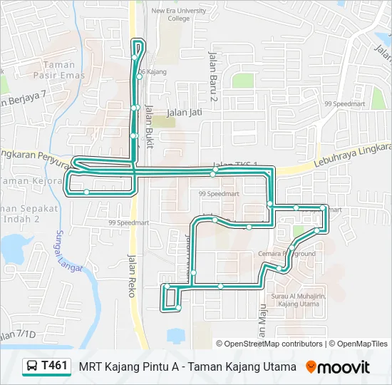 T461 Bus Line Map