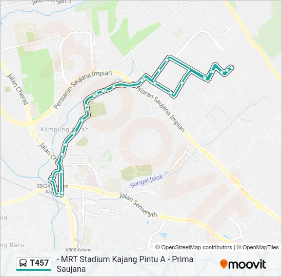 T457 Bus Line Map