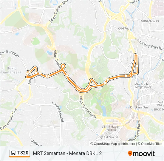 T820 Bus Line Map