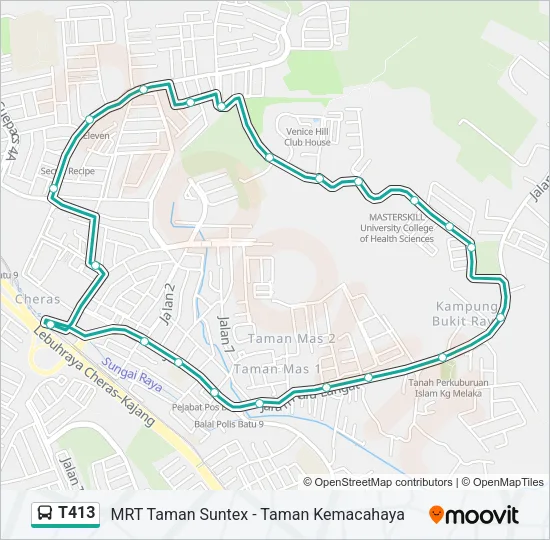 T413 Bus Line Map