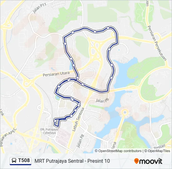 T508 Bus Line Map
