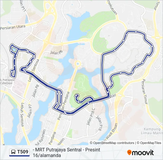 T509 Bus Line Map