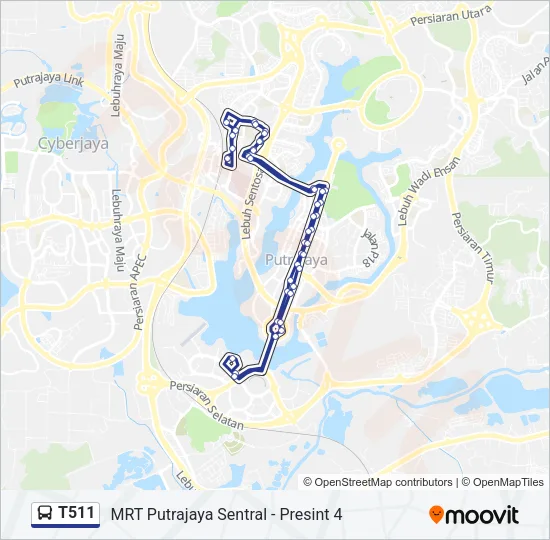 T511 Bus Line Map