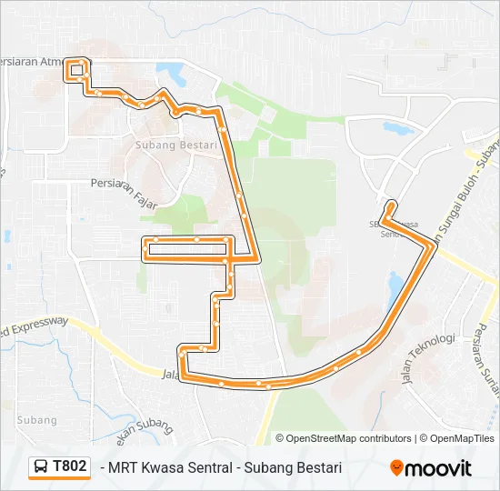 T802 Bus Line Map