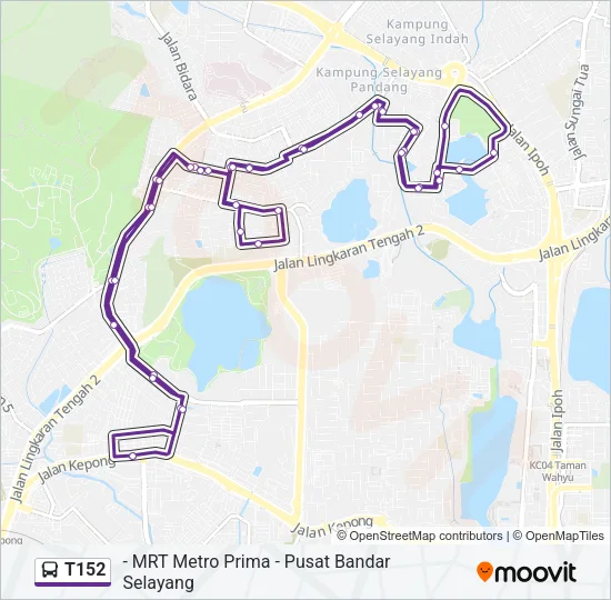 T152 Bus Line Map