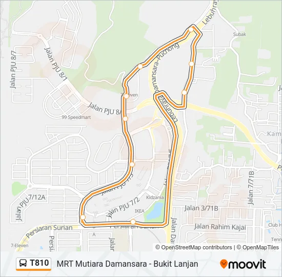 T810 Bus Line Map