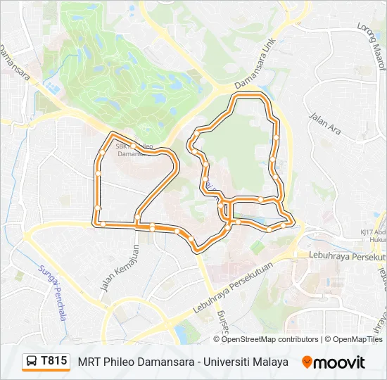 T815 Bus Line Map