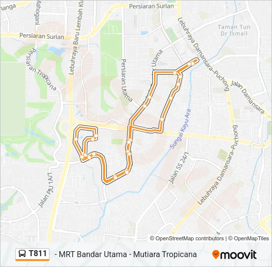 T811 Bus Line Map