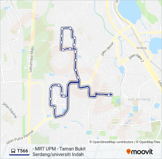 T566 Bus Line Map