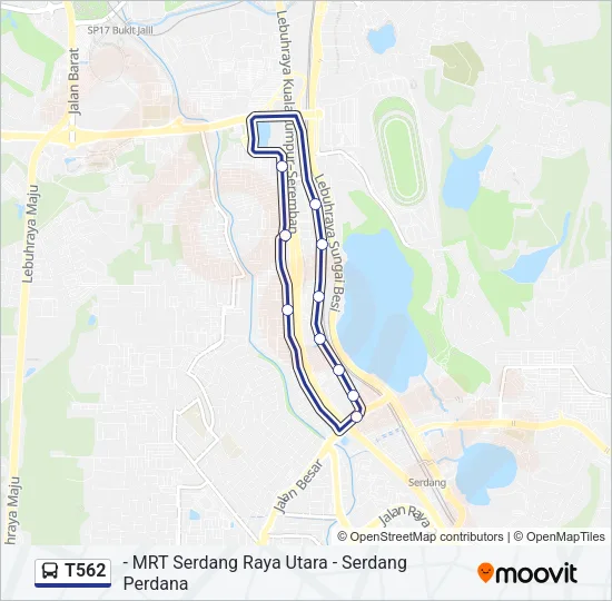 T562 Bus Line Map