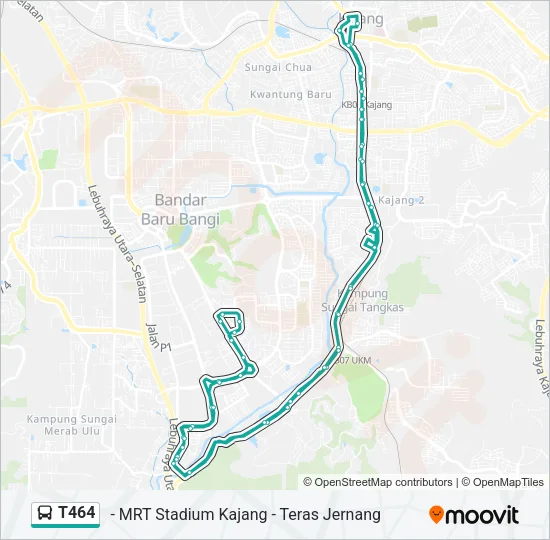 T464 Bus Line Map