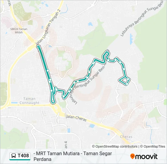 T408 Bus Line Map
