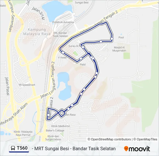 T560 Bus Line Map