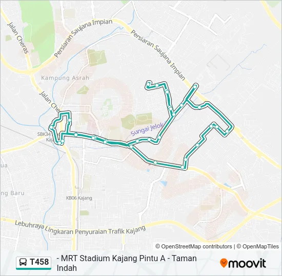 T458 Bus Line Map