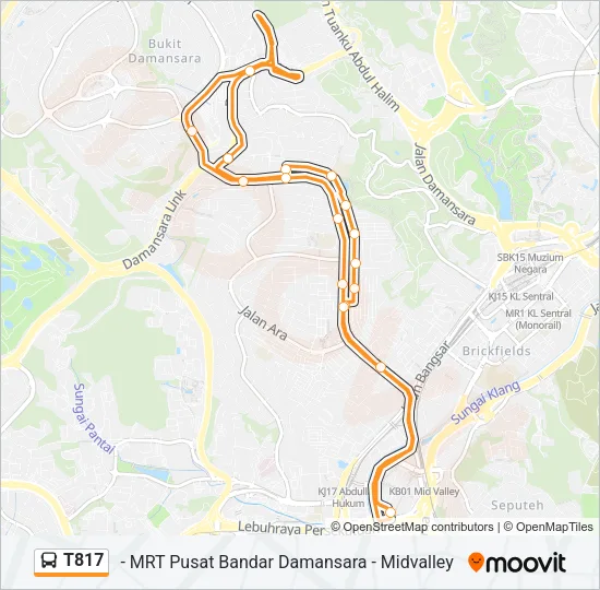 T817 Bus Line Map