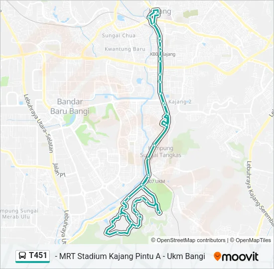 T451 Bus Line Map