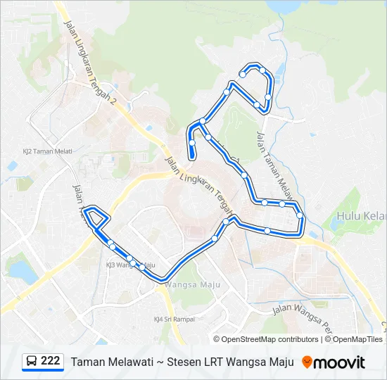 222 Bus Line Map