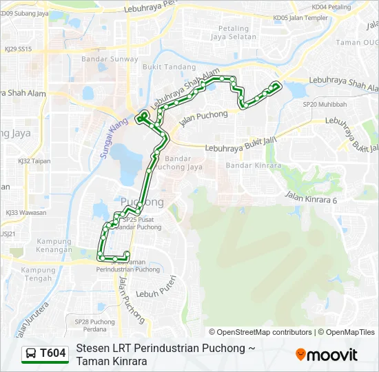 T604 Bus Line Map