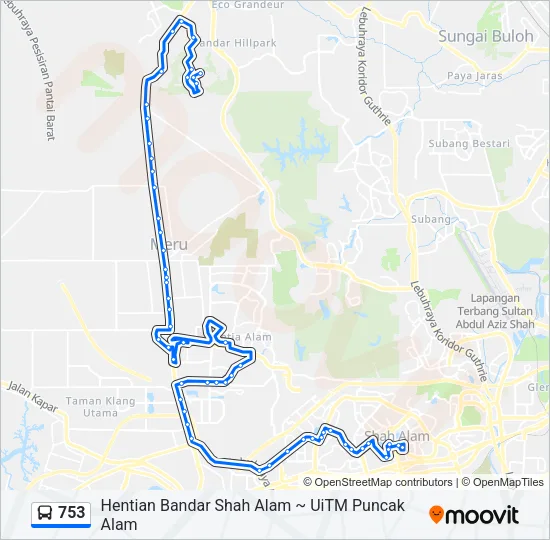 753 Bus Line Map