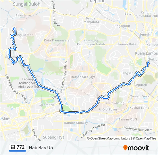 772 Bus Line Map