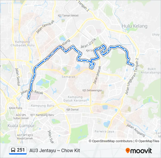251 Bus Line Map