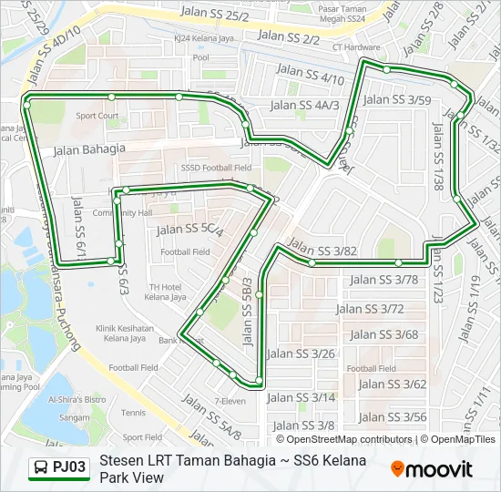 PJ03 Bus Line Map
