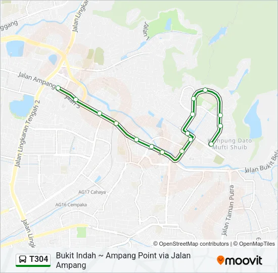 T304 Bus Line Map
