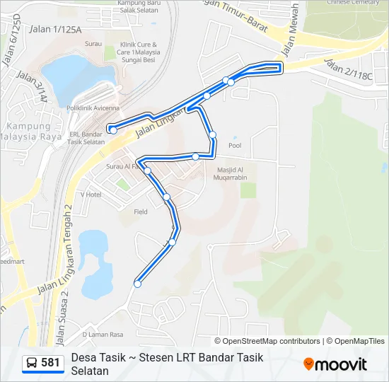 581 Bus Line Map
