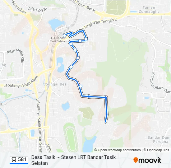 581 Bus Line Map