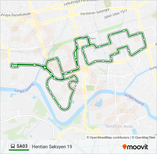 SA03 Bus Line Map