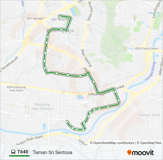 T640 Bus Line Map