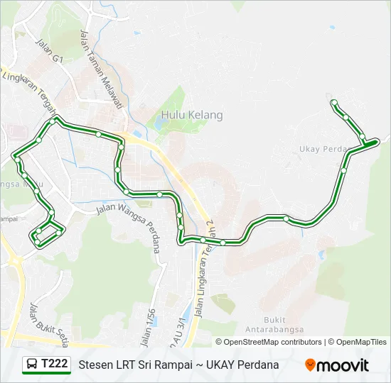 T222 Bus Line Map