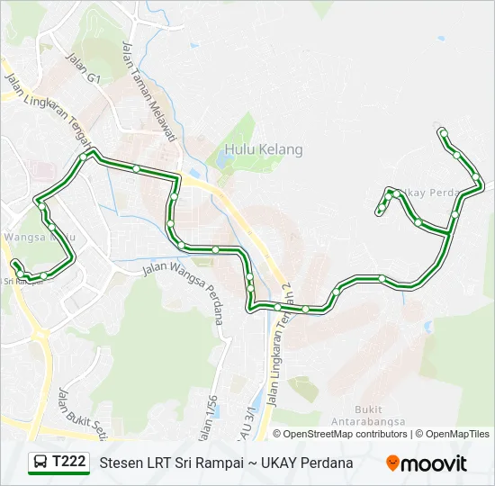 T222 Bus Line Map