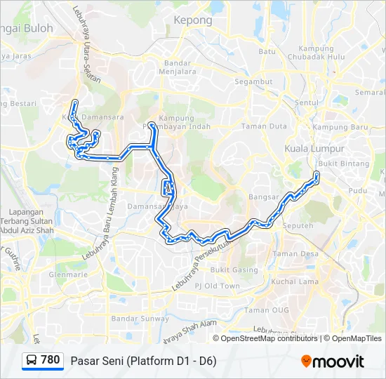 780 Bus Line Map
