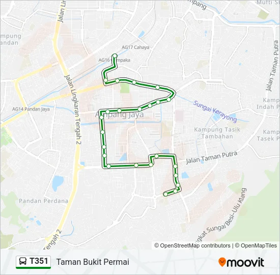 T351 Bus Line Map