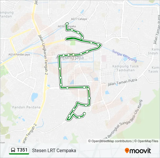 T351 Bus Line Map