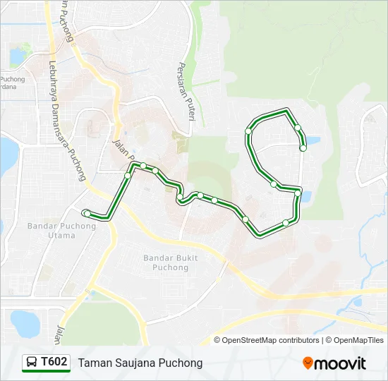T602 Bus Line Map